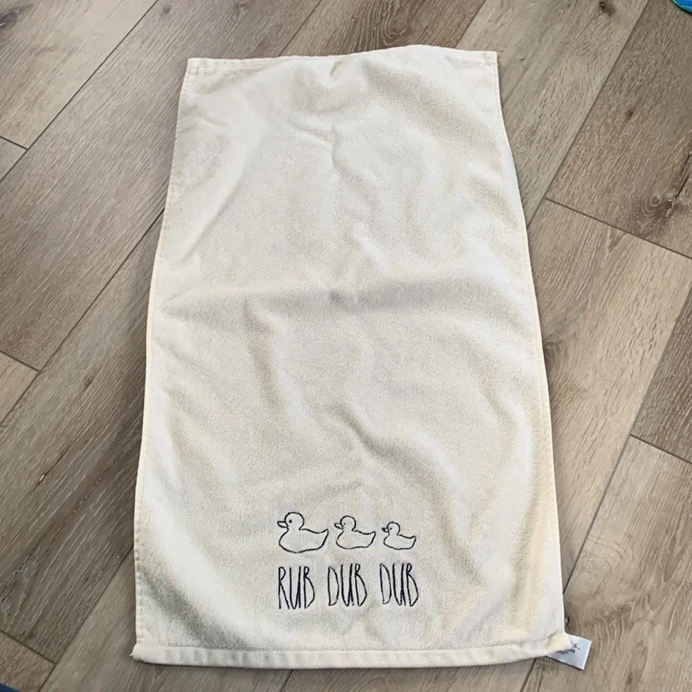 Rae Dunn Duck “Rub Dub Dub” Bathroom Hand towel
